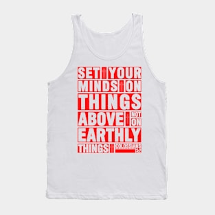 Colossians 3:2 Set Your Minds Tank Top